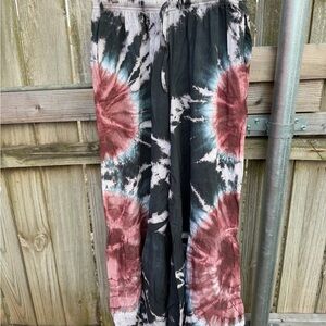 Yak & Yeti - Tie-Dye Wide-Leg Belled Pants